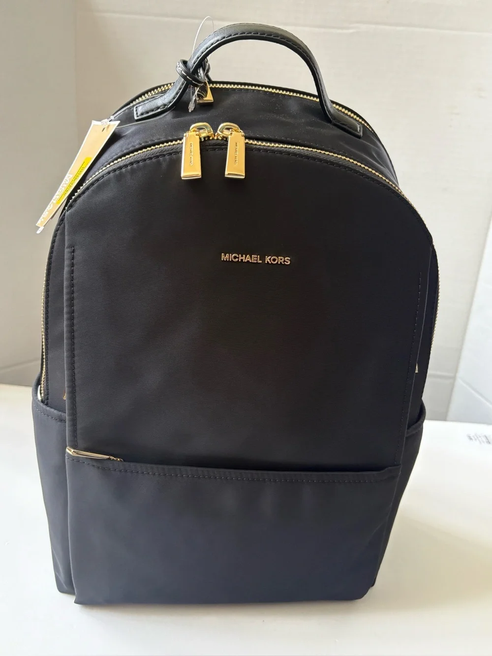 Michael Kors Sable Large Nylon Backpack Black/Gold Brand New With Tag